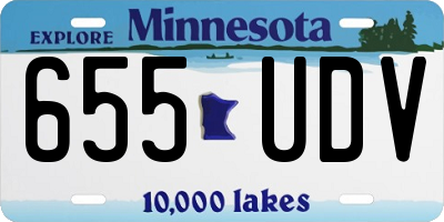 MN license plate 655UDV