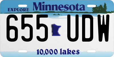 MN license plate 655UDW