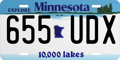 MN license plate 655UDX