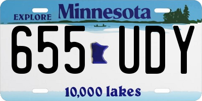 MN license plate 655UDY