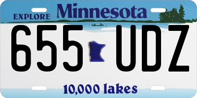 MN license plate 655UDZ