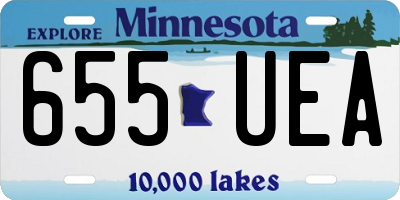 MN license plate 655UEA