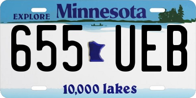 MN license plate 655UEB