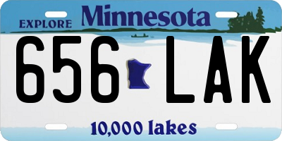 MN license plate 656LAK