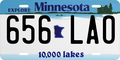MN license plate 656LAO