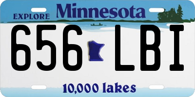 MN license plate 656LBI