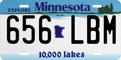 MN license plate 656LBM