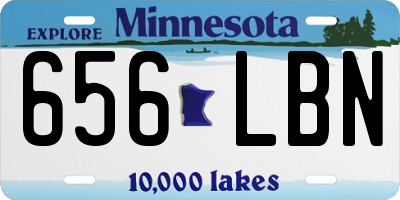 MN license plate 656LBN