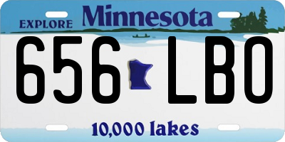 MN license plate 656LBO
