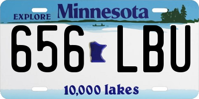MN license plate 656LBU