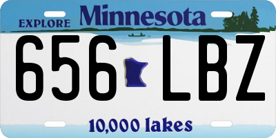 MN license plate 656LBZ