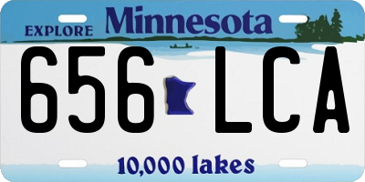 MN license plate 656LCA