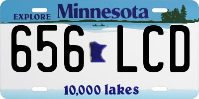 MN license plate 656LCD