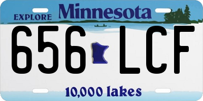 MN license plate 656LCF