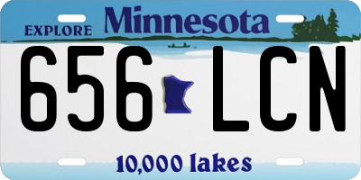 MN license plate 656LCN