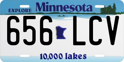 MN license plate 656LCV