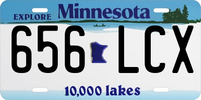 MN license plate 656LCX