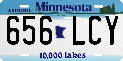 MN license plate 656LCY