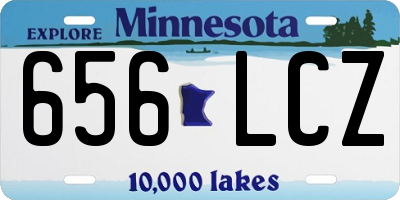 MN license plate 656LCZ