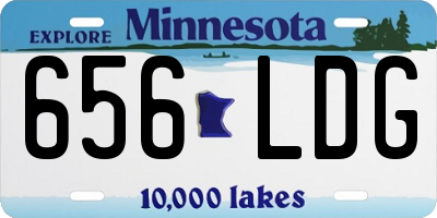 MN license plate 656LDG
