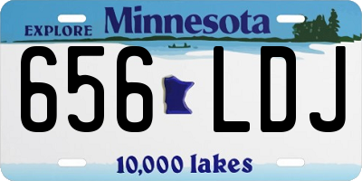 MN license plate 656LDJ