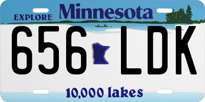 MN license plate 656LDK