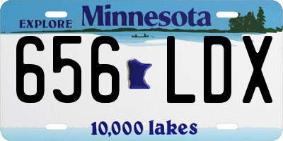 MN license plate 656LDX