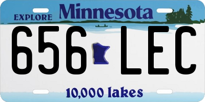 MN license plate 656LEC