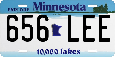 MN license plate 656LEE