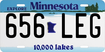 MN license plate 656LEG