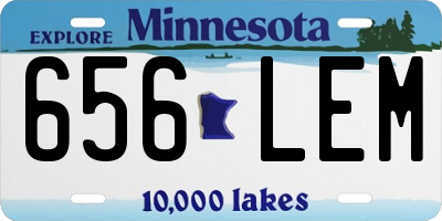 MN license plate 656LEM