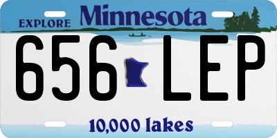 MN license plate 656LEP
