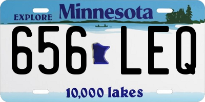 MN license plate 656LEQ