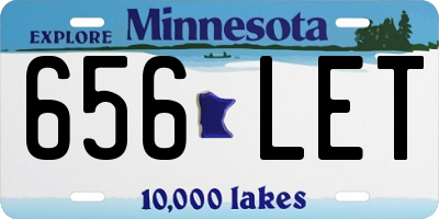 MN license plate 656LET