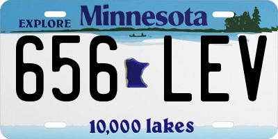 MN license plate 656LEV