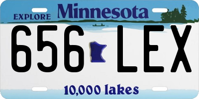 MN license plate 656LEX