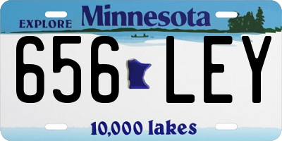 MN license plate 656LEY