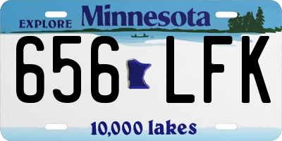 MN license plate 656LFK