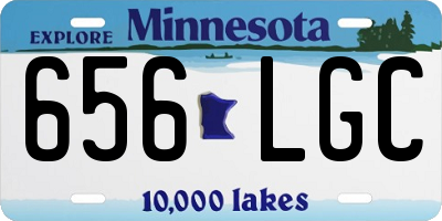 MN license plate 656LGC