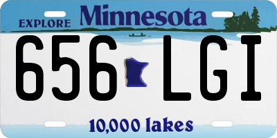 MN license plate 656LGI