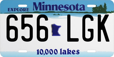 MN license plate 656LGK