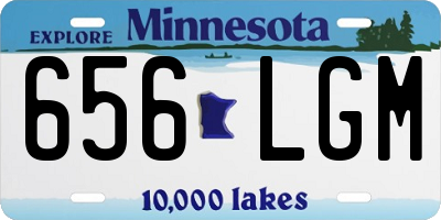 MN license plate 656LGM