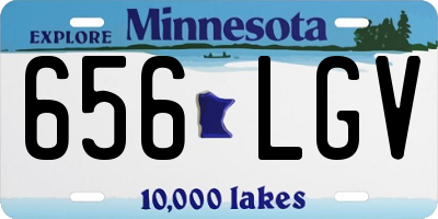 MN license plate 656LGV