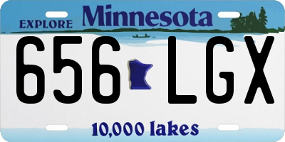 MN license plate 656LGX