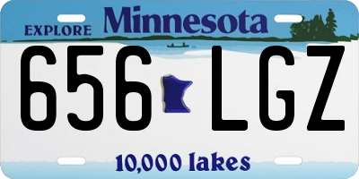 MN license plate 656LGZ