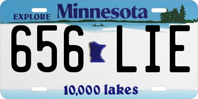 MN license plate 656LIE