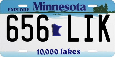 MN license plate 656LIK