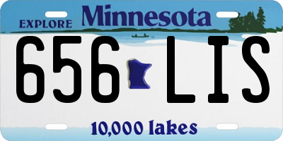 MN license plate 656LIS