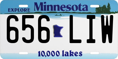 MN license plate 656LIW