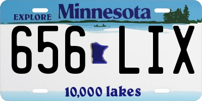 MN license plate 656LIX